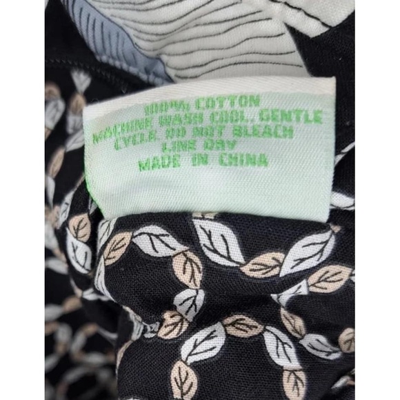 Vera Bradley Camellia Sweetheart Black/White Top Zip Shoulder/Tote Cotton MEDIUM - Picture 4 of 8